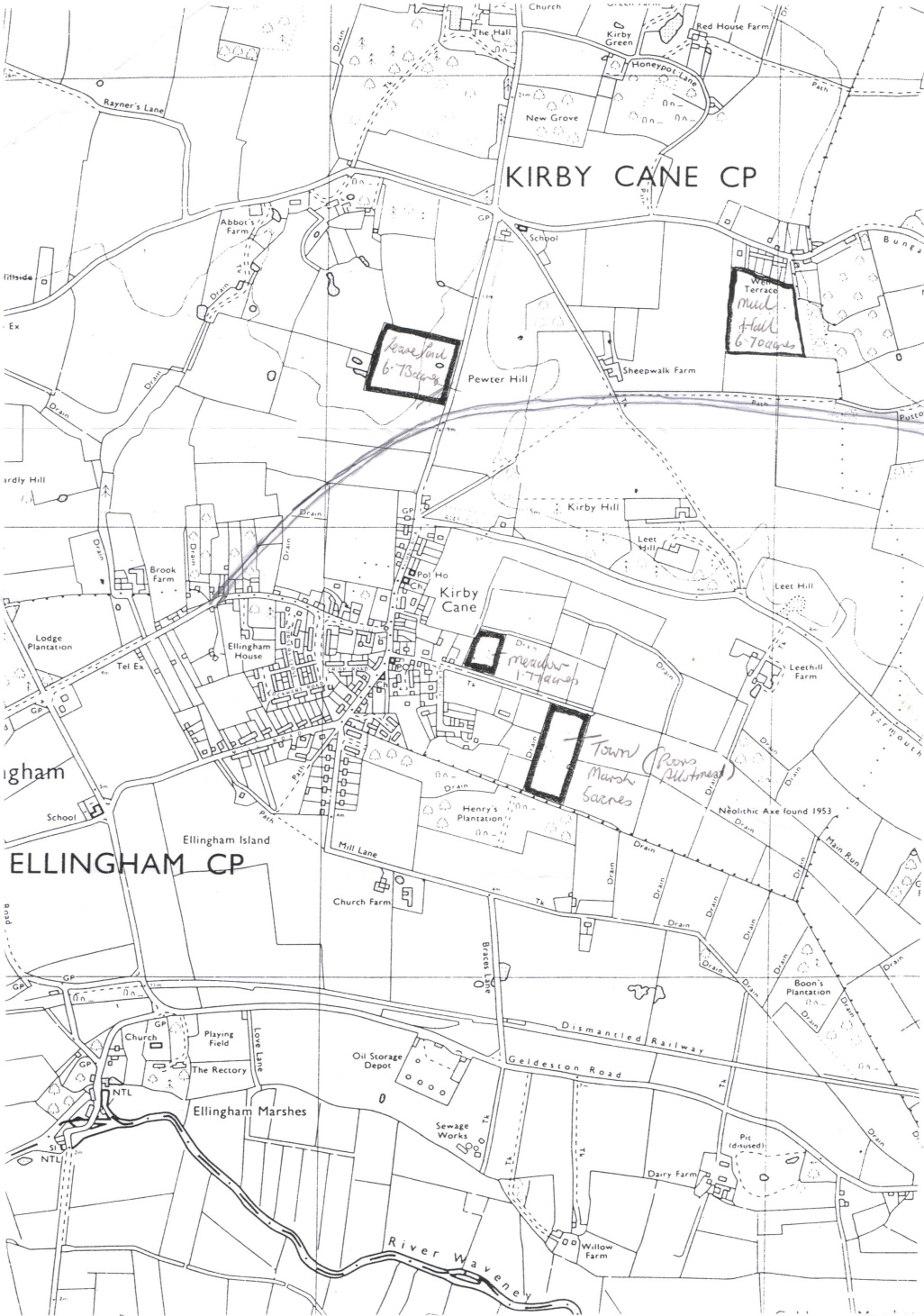 Lands held by Kirby Cane Charities